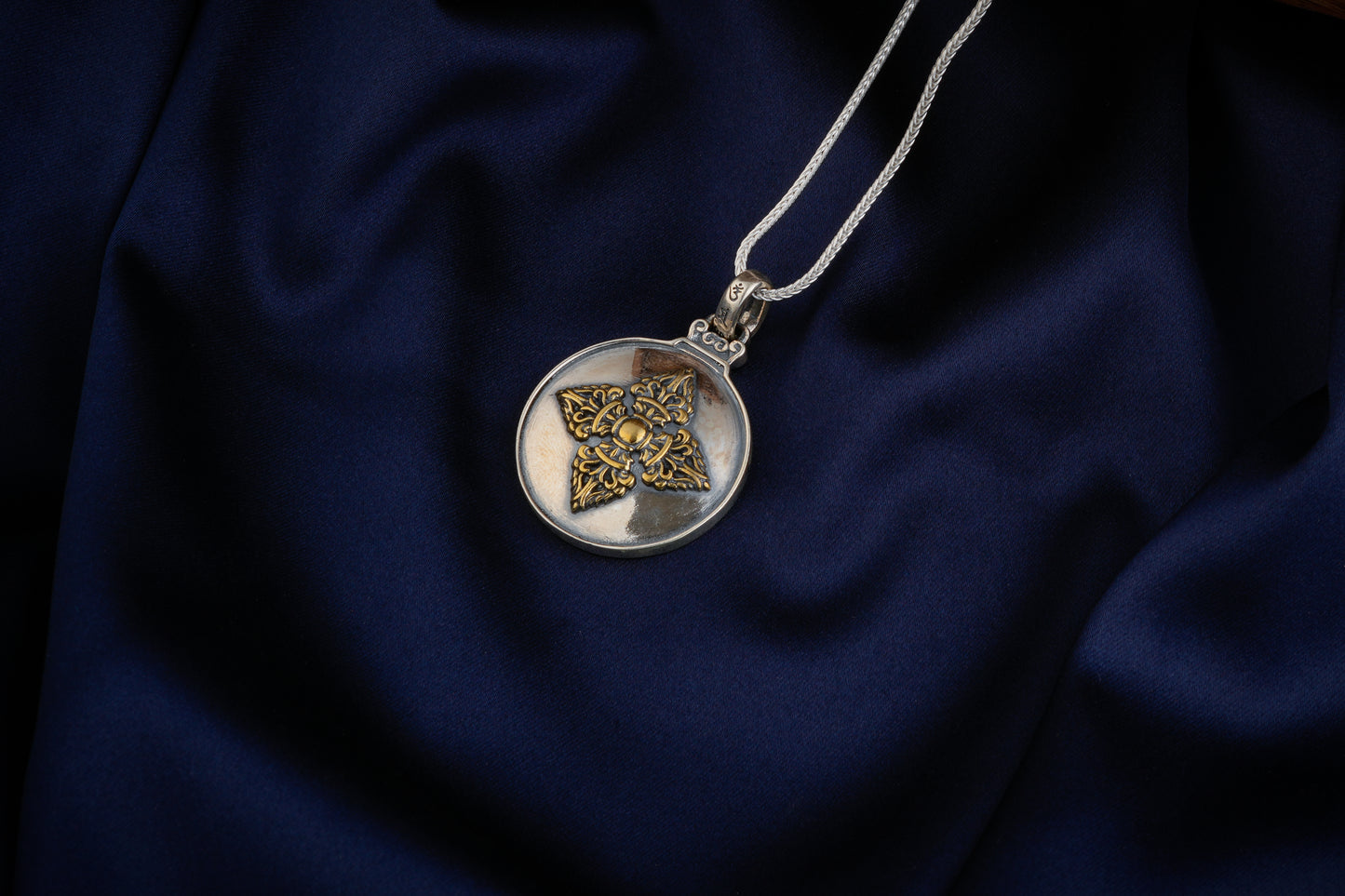 Revolving Tibetan Zodiacs Silver Double sided Pendant