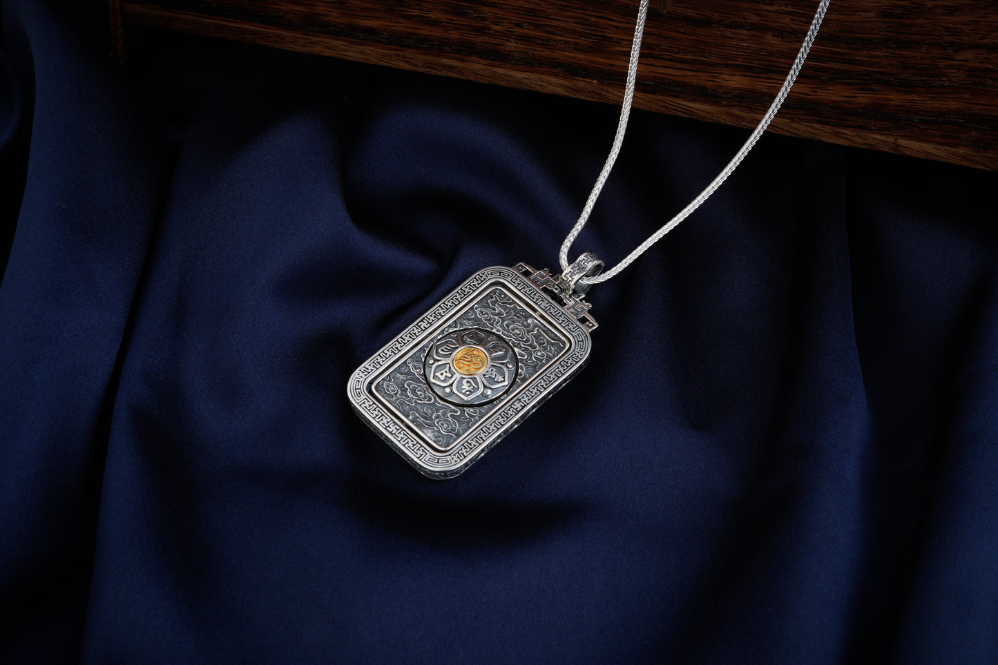 Revolving Tibetan Chakra Pendant