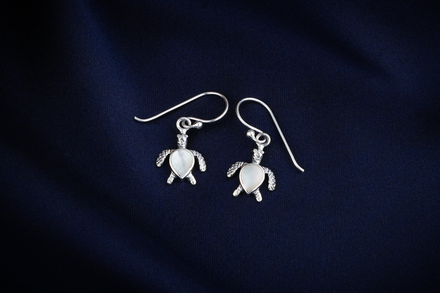 Cute Little MOP Silver Turtles