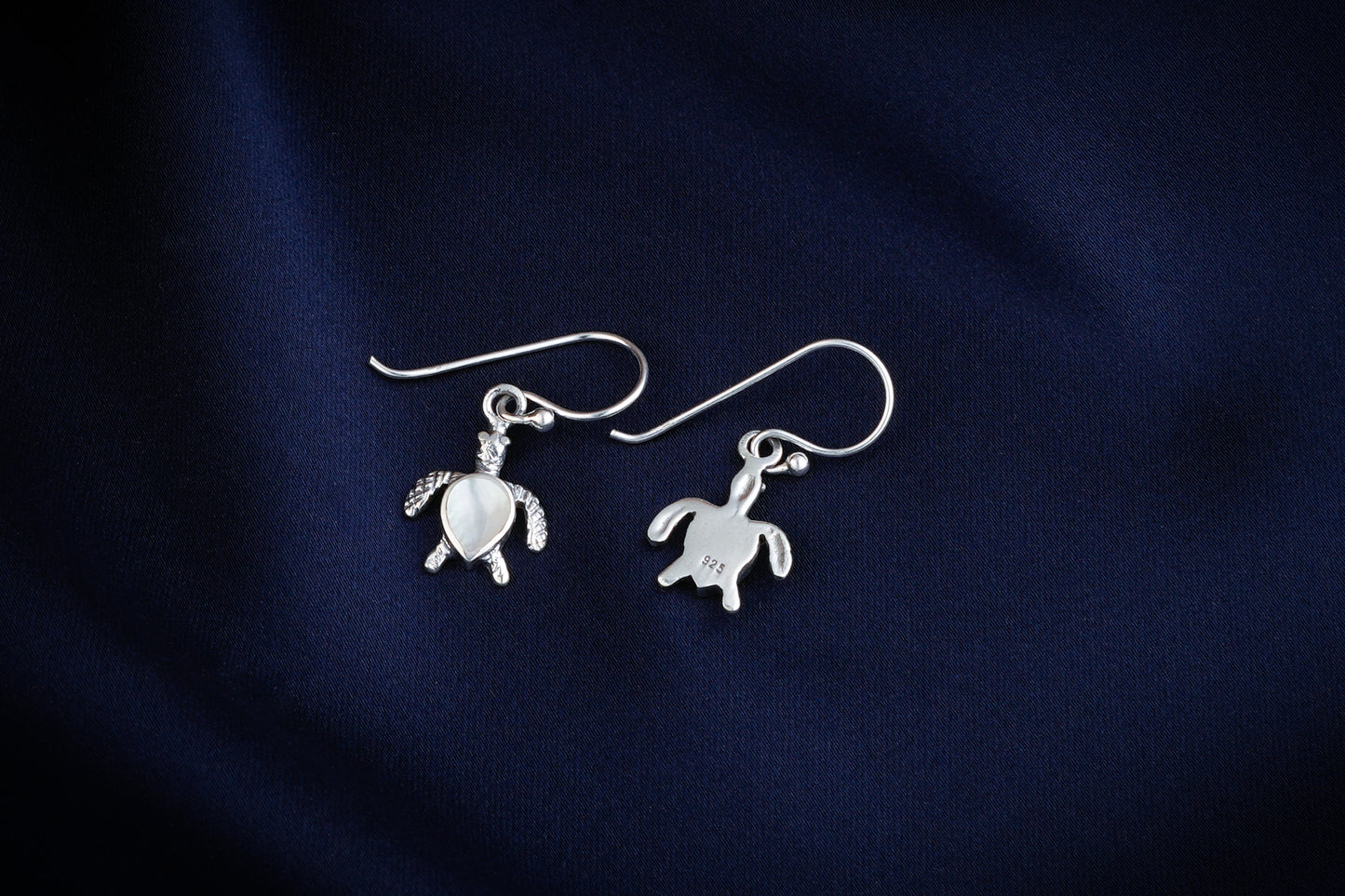 Cute Little MOP Silver Turtles