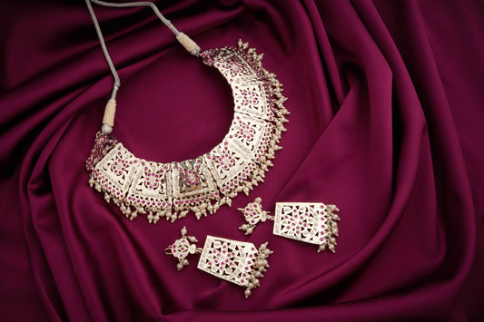 Mehtaab Purani Dilli Silver Necklace Set
