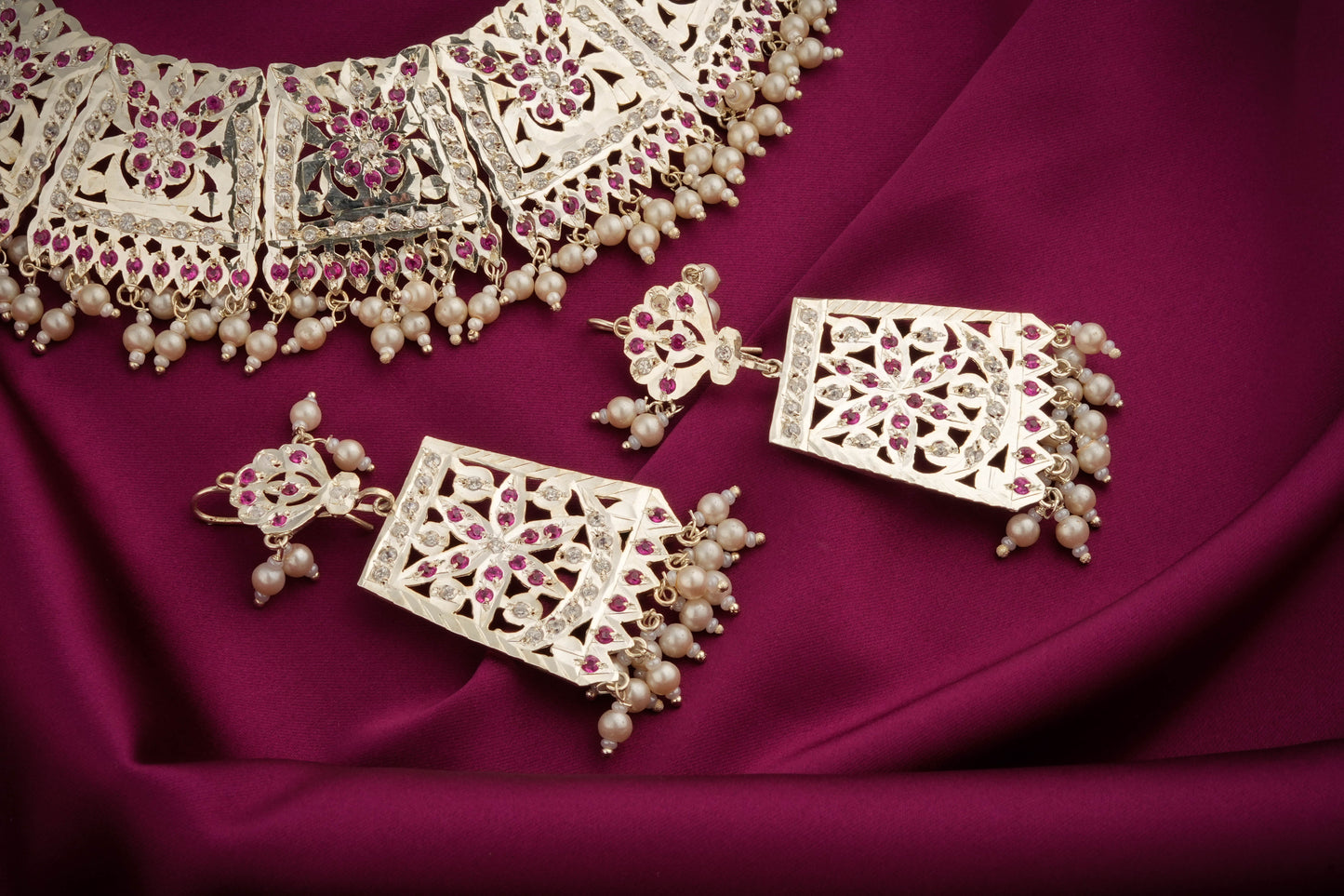 Mehtaab Purani Dilli Silver Necklace Set