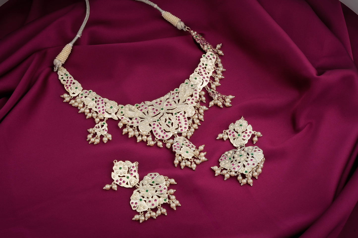 Seher Purani Dilli Silver Necklace Set
