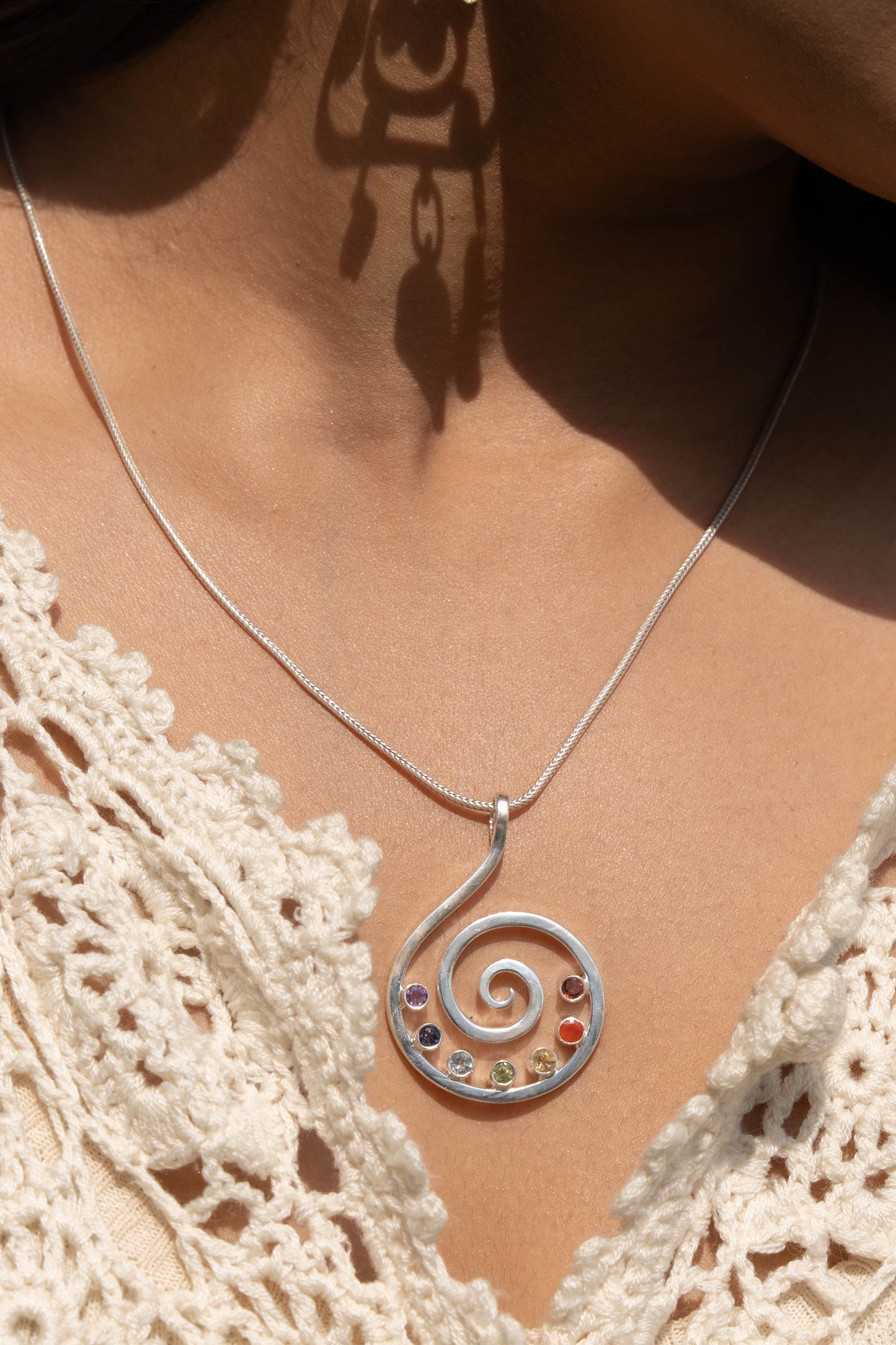 Chakra Spiral Pendant