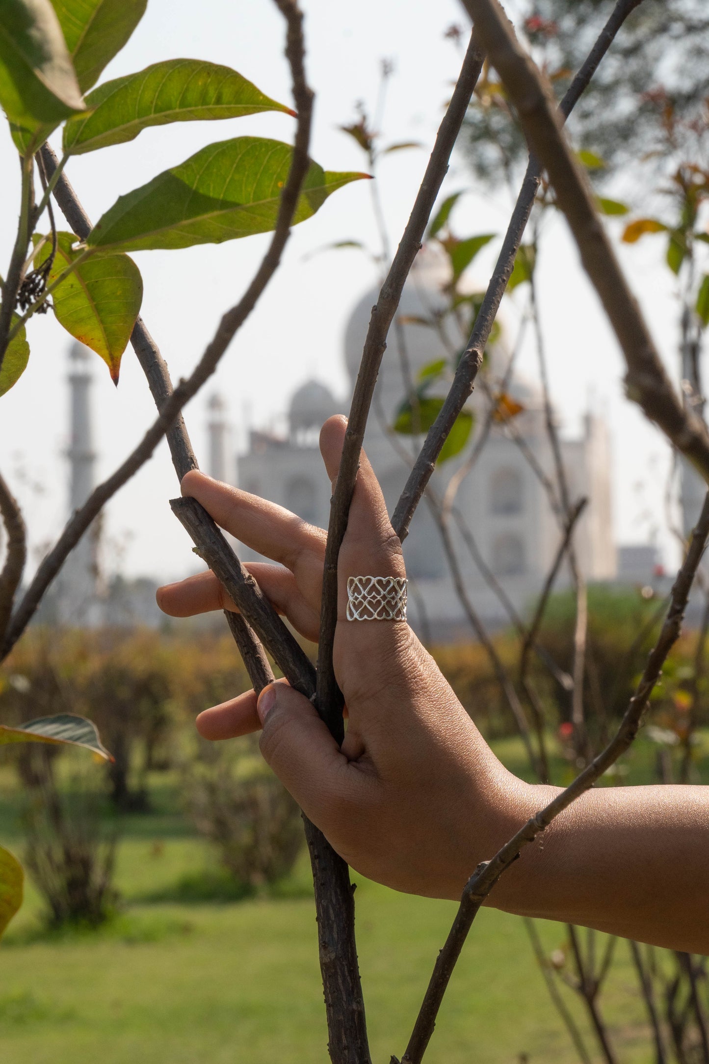 'Om Chanting' Silver Ring