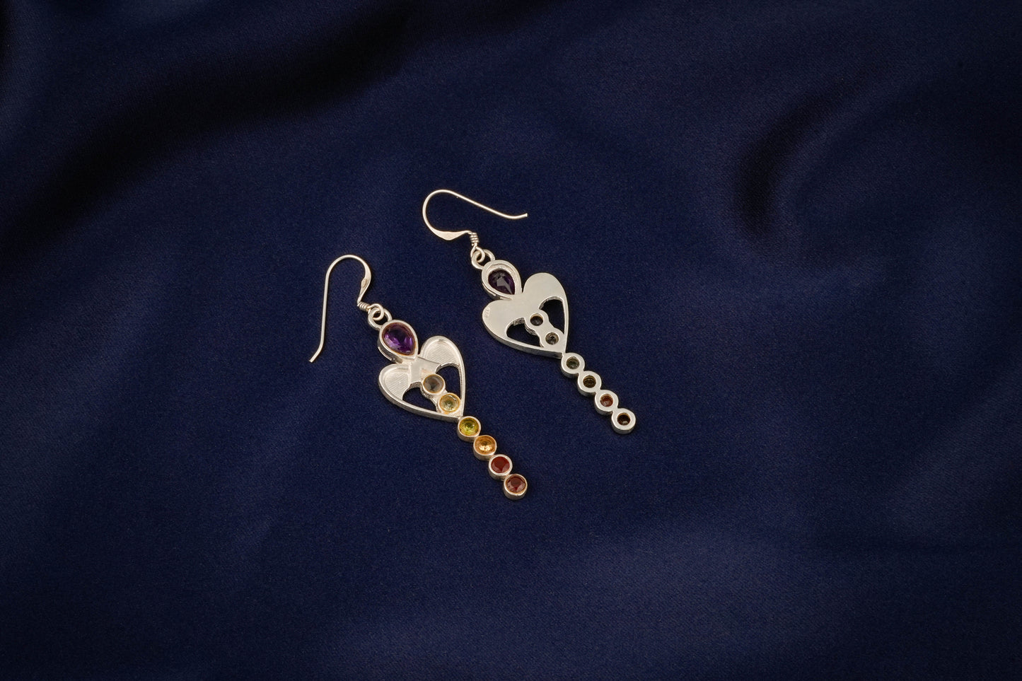 Silver And Stones Fairy Earrings