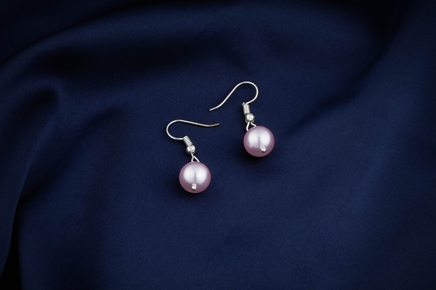 Baby Pink And Powder Blue Pearl Combo Earrings Set