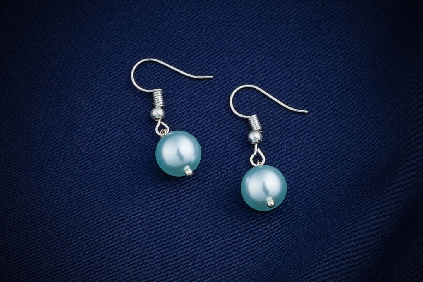 Baby Pink And Powder Blue Pearl Combo Earrings Set
