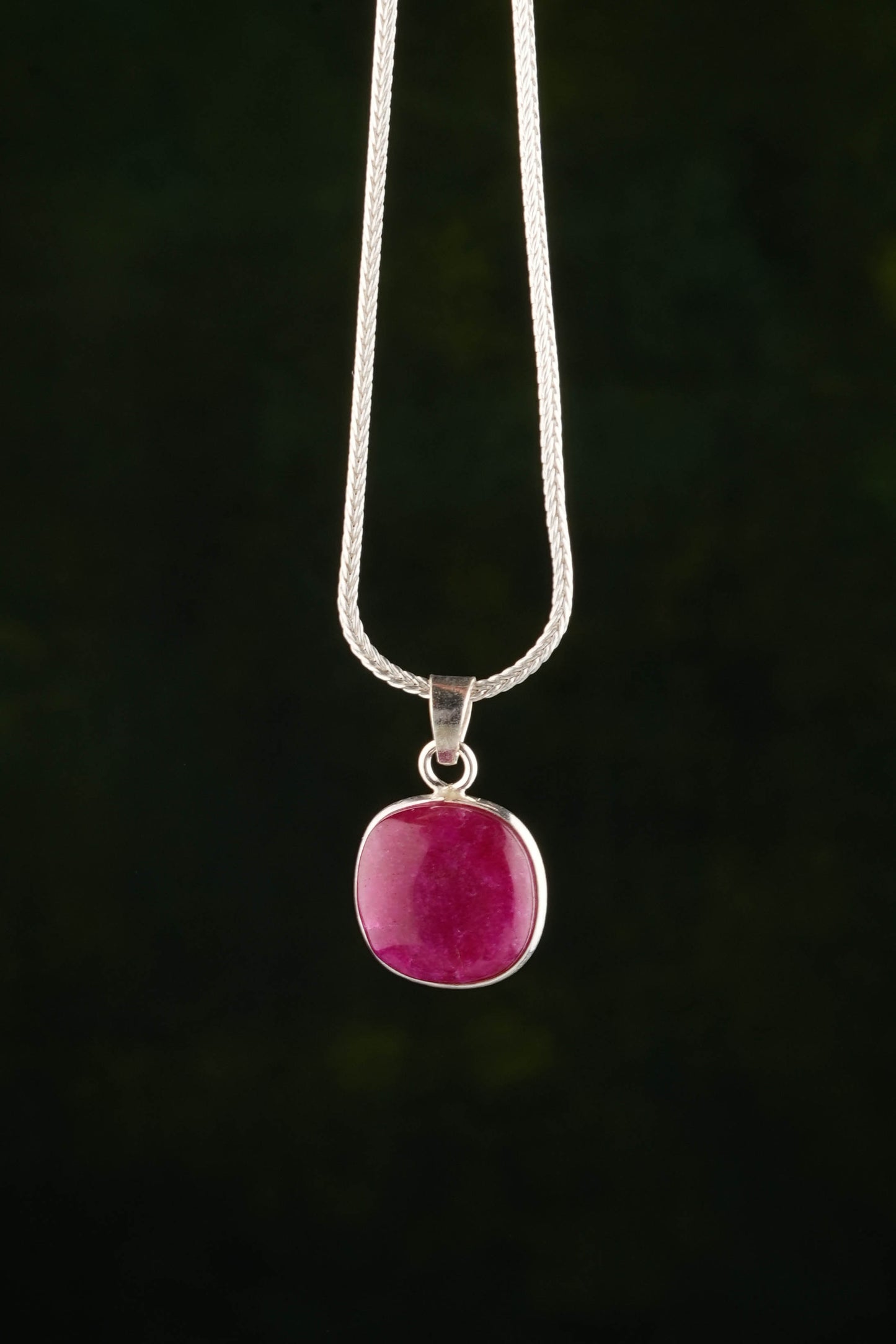 Semiprecious Square Stone Pendants