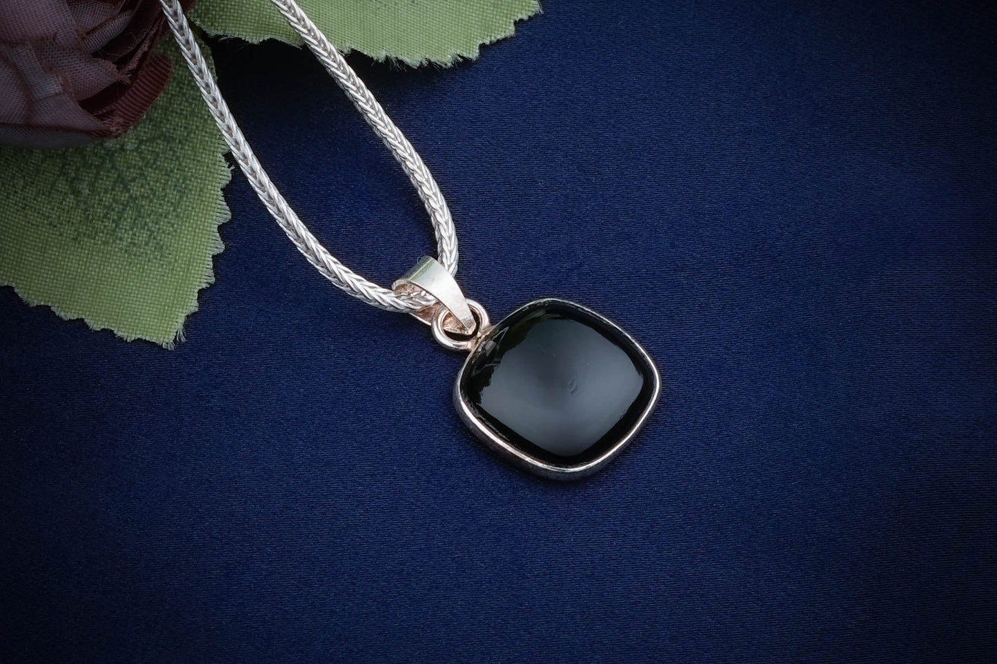 Semiprecious Square Stone Pendants