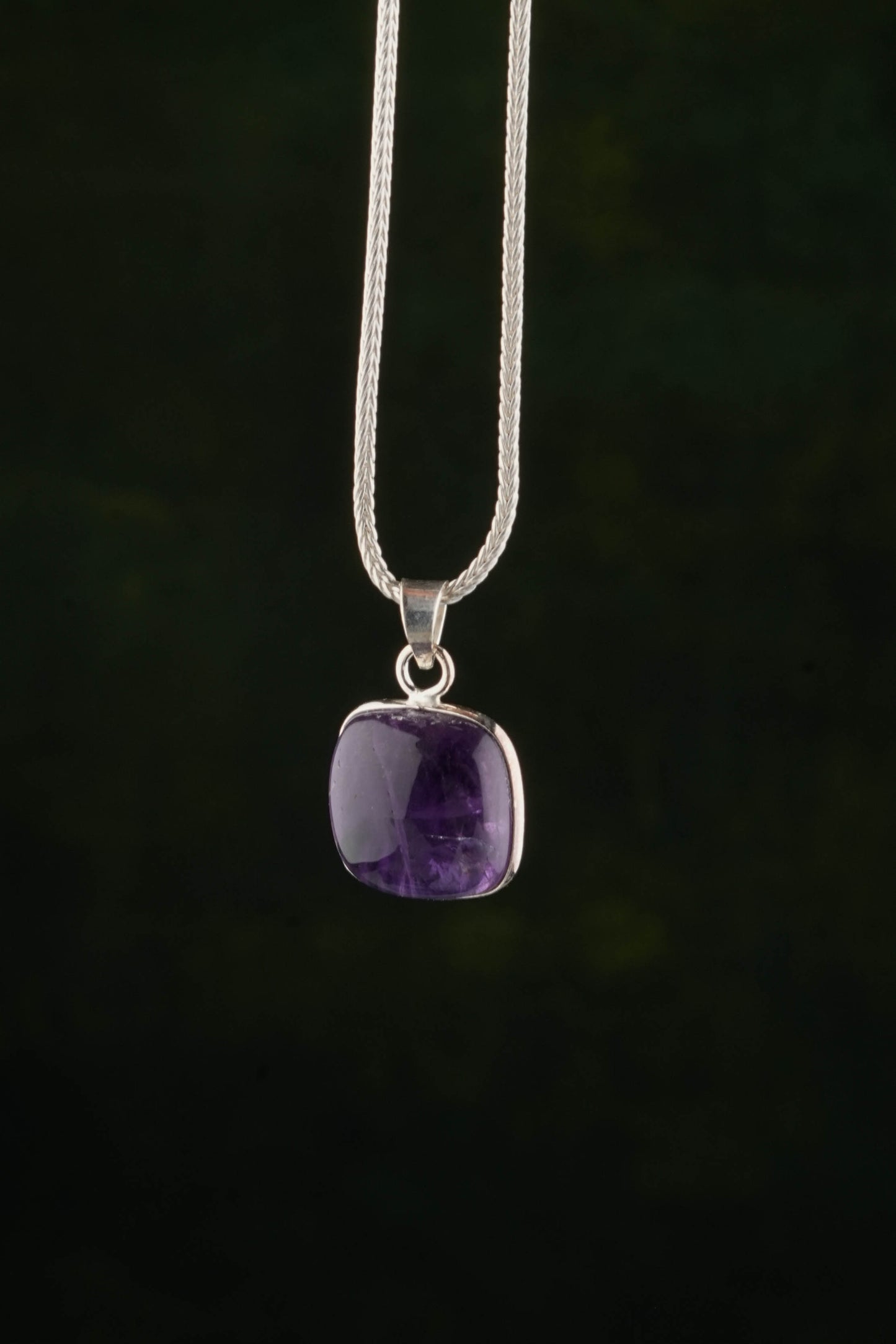 Semiprecious Square Stone Pendants