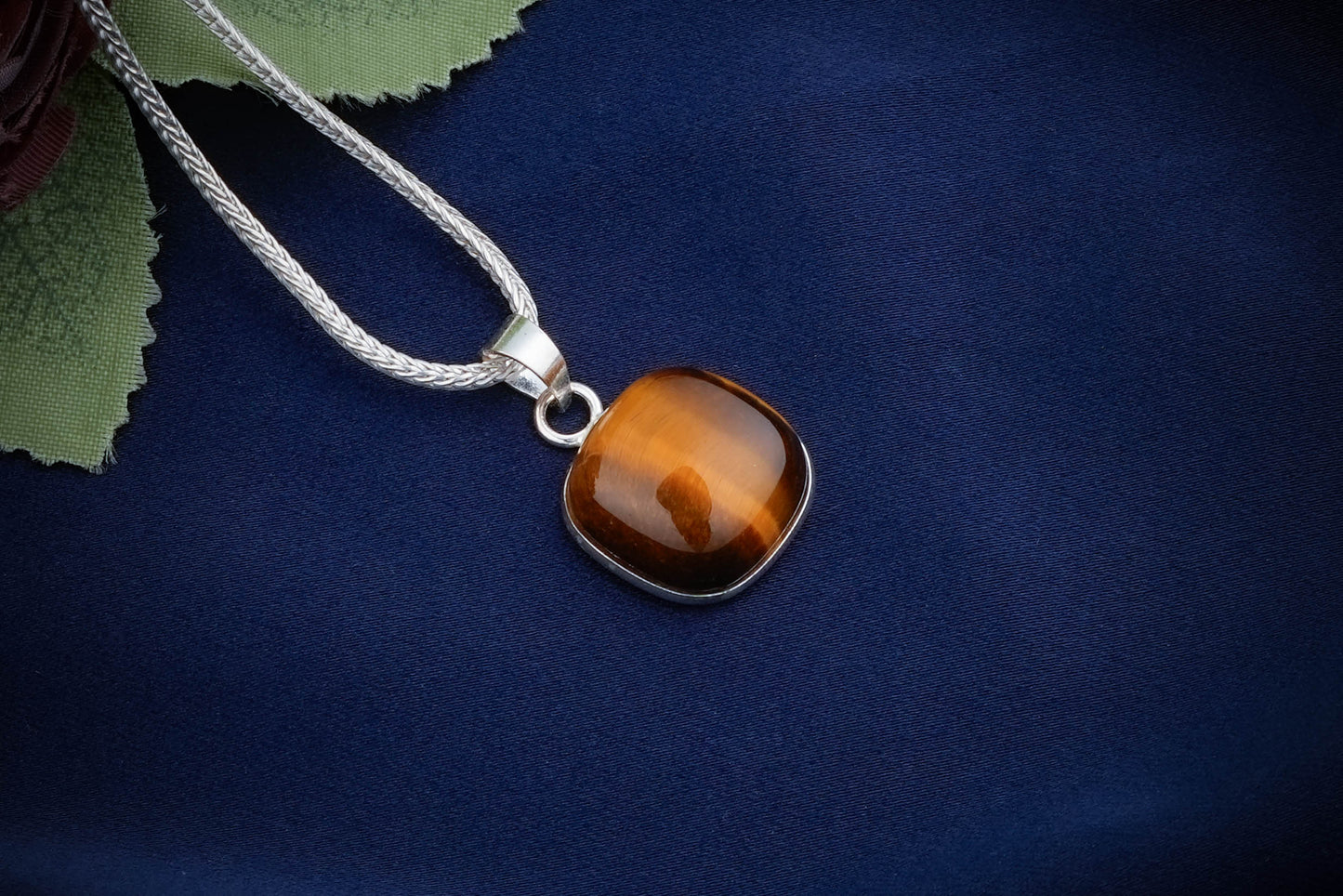 Semiprecious Square Stone Pendants