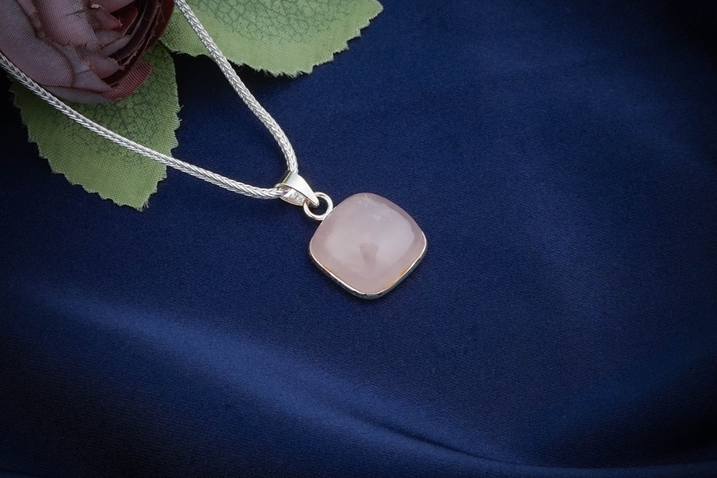 Semiprecious Square Stone Pendants