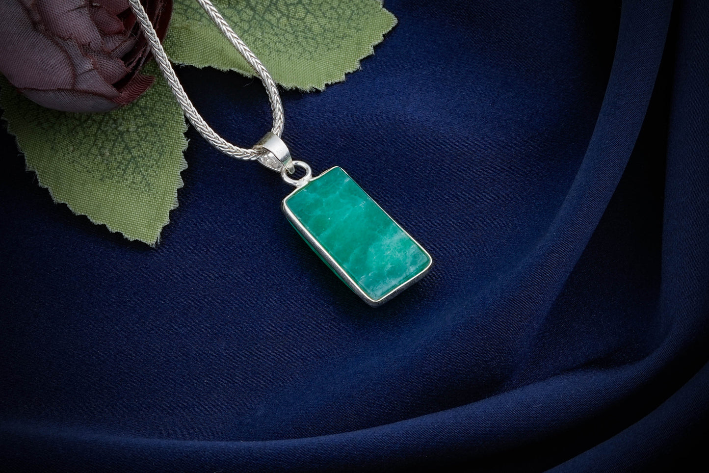 Rectangular Semiprecious Stone Pendants