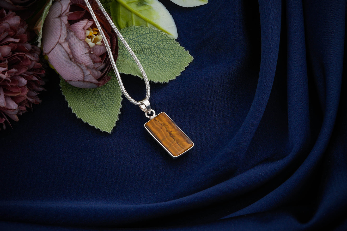 Rectangular Semiprecious Stone Pendants