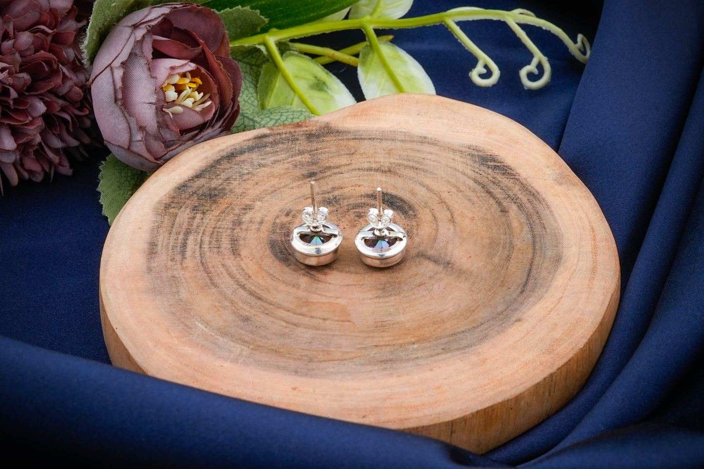 Silver Mystique Topaz Studs
