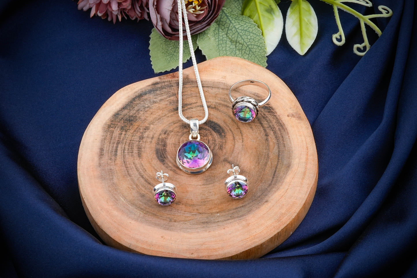 Mystic Topaz Ring In Silver