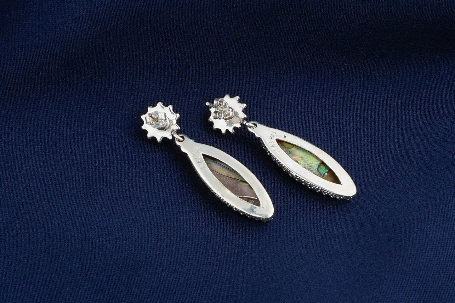 Silver Pearl-Abalone Drops