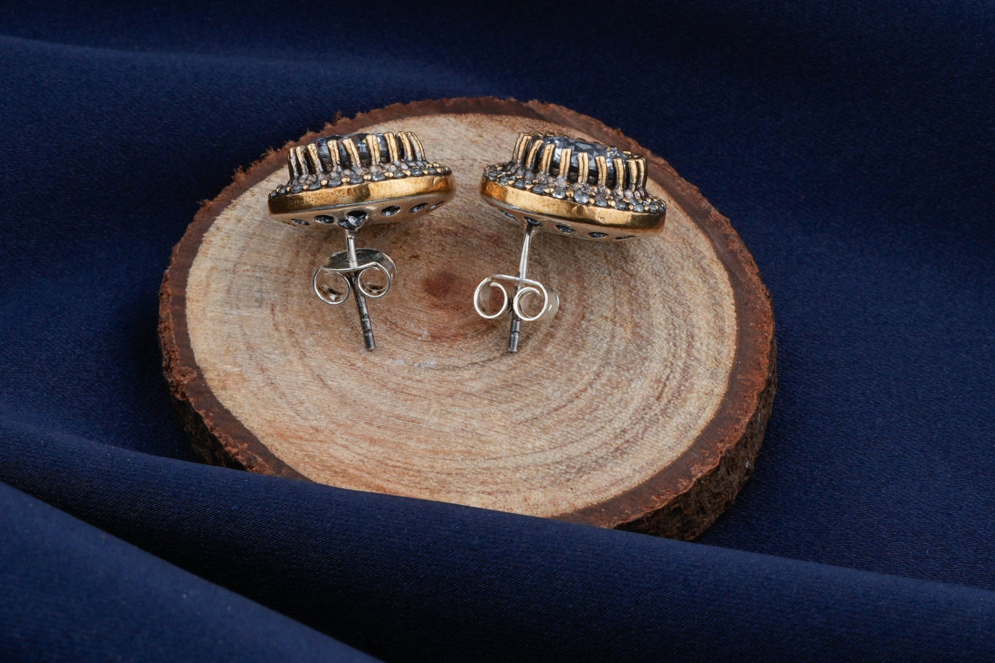 Silver Antique Zircon Studs