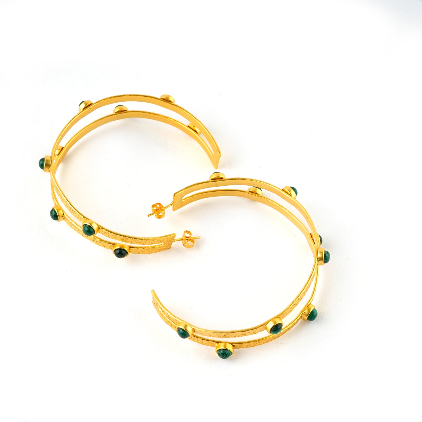Malachite Statement Hoops
