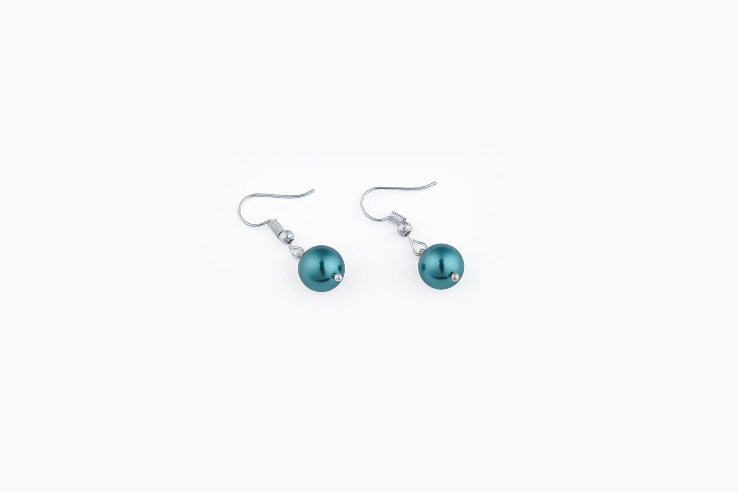 British Green And Ash Grey Pearl Combo Earrings Set