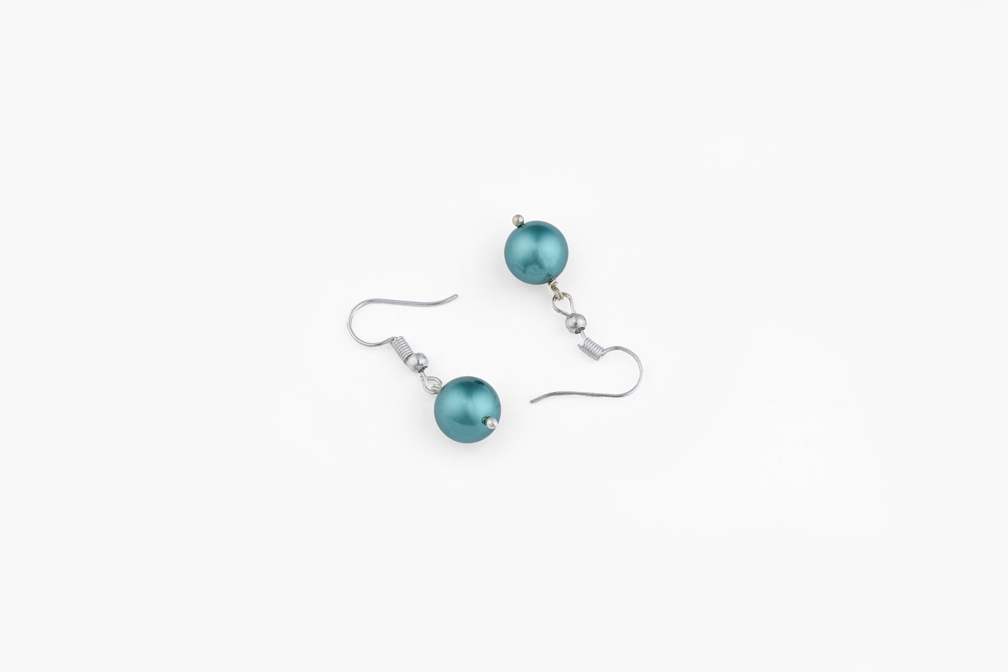 British Green And Ash Grey Pearl Combo Earrings Set