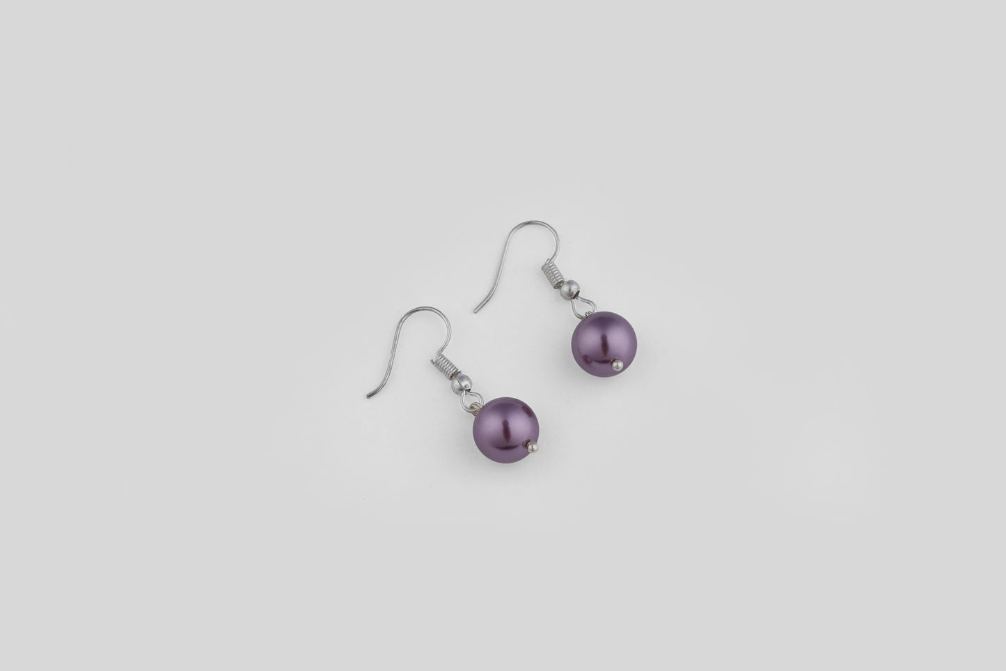 Purple And Violet Pearls Combo Earrings Set