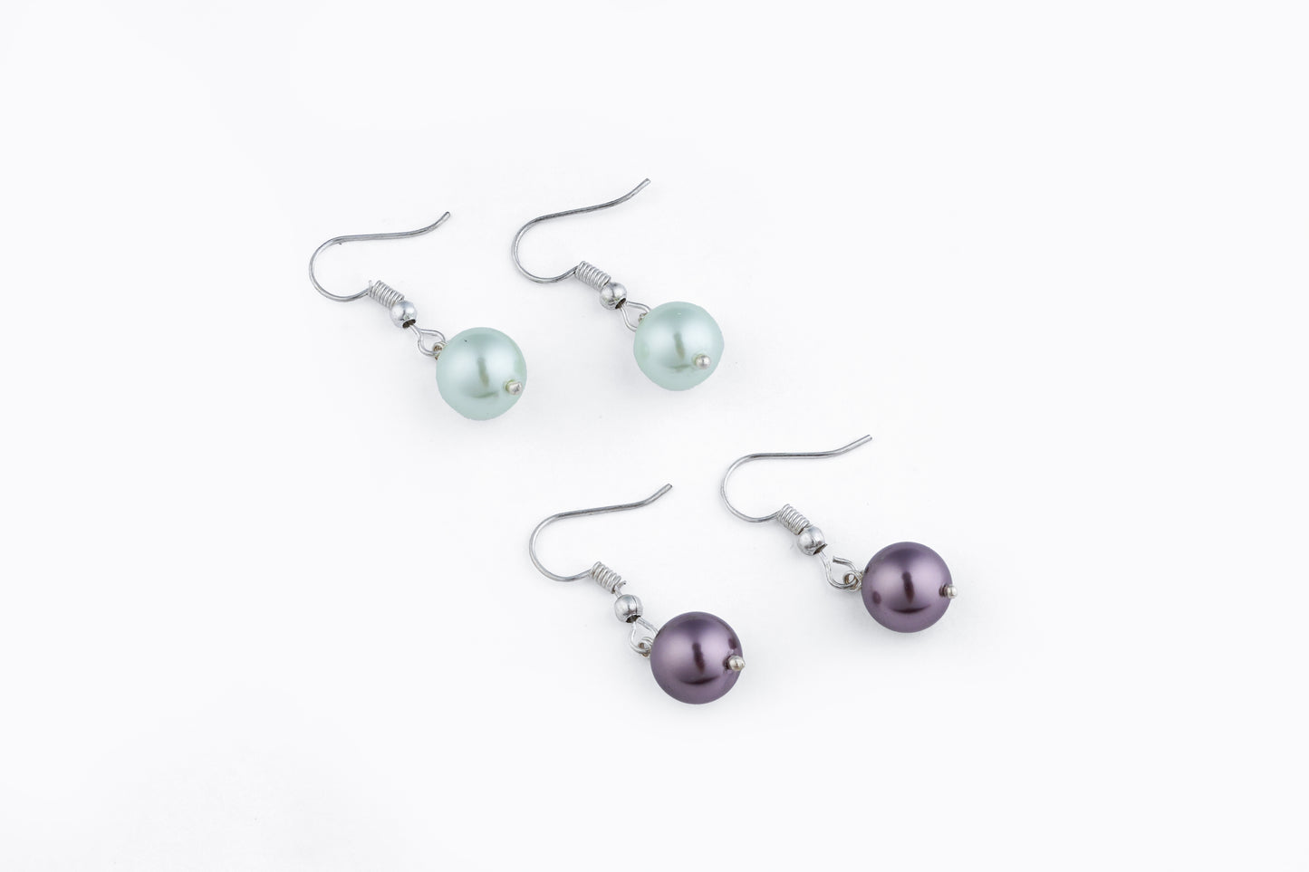 Purple And Lime Green Combo Earrings