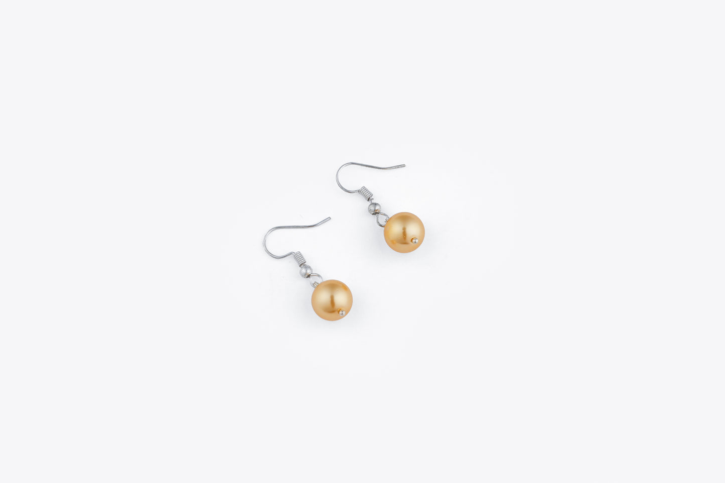 Golden And Beige Pearls Combo Earring Set