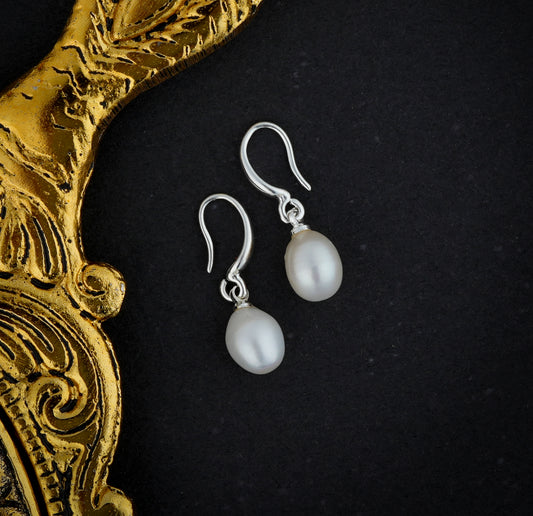 Freshwater Pearl Silver Drops