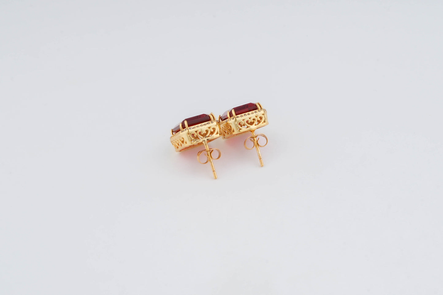 Ruby And Zircon Studs