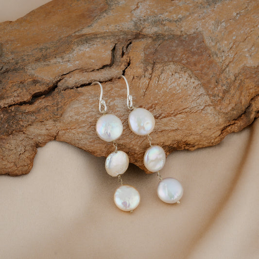 Coin Pearl Danglers