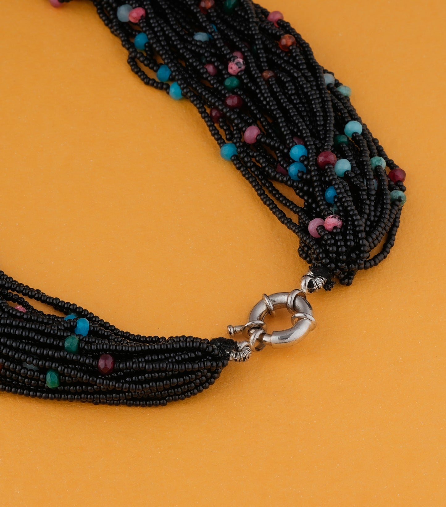 Unique Black Layered Beauty Necklace Set
