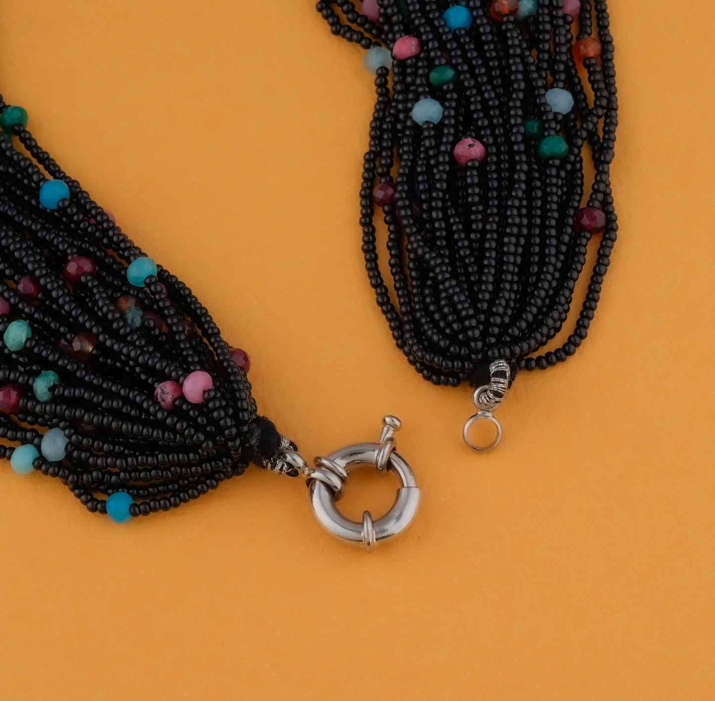 Unique Black Layered Beauty Necklace Set