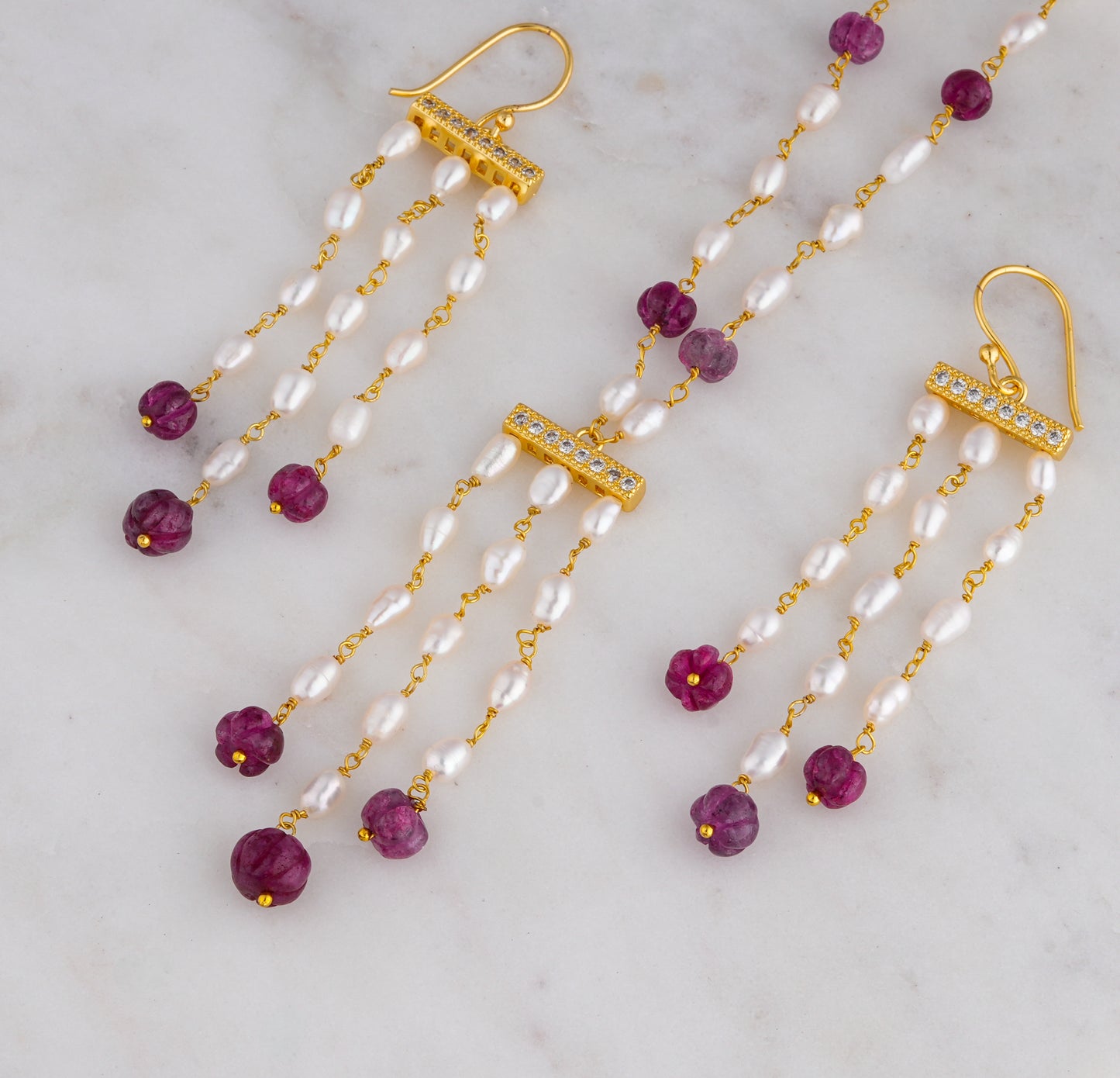 Pearl Ruby Delicate Set