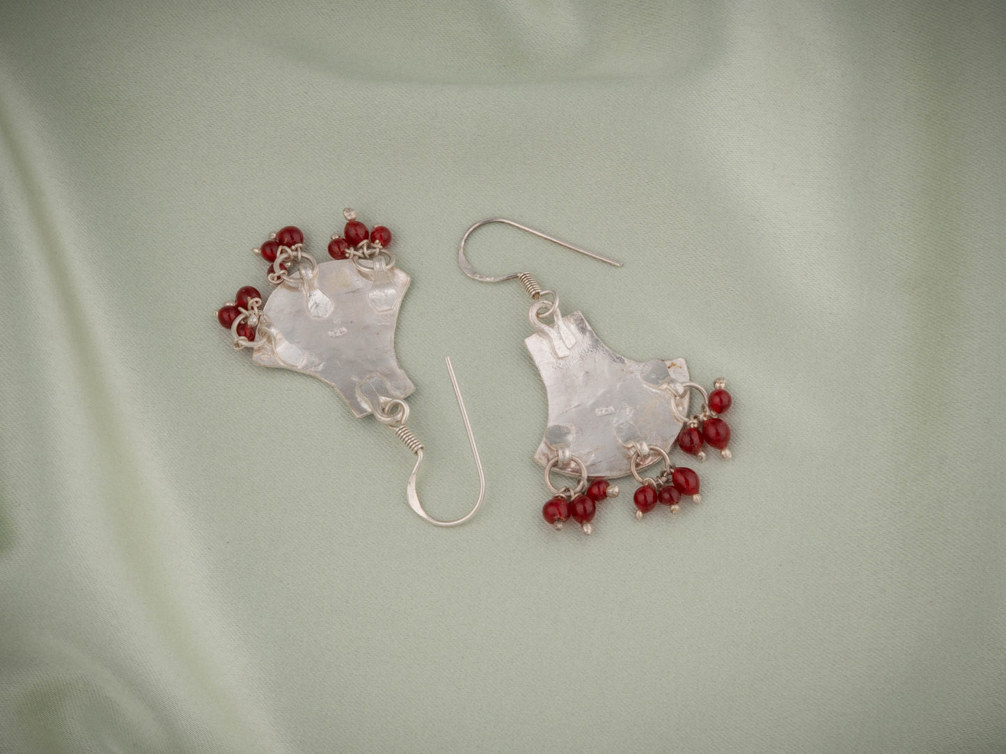 Hand Painted Enamelled Silver Necklace Set