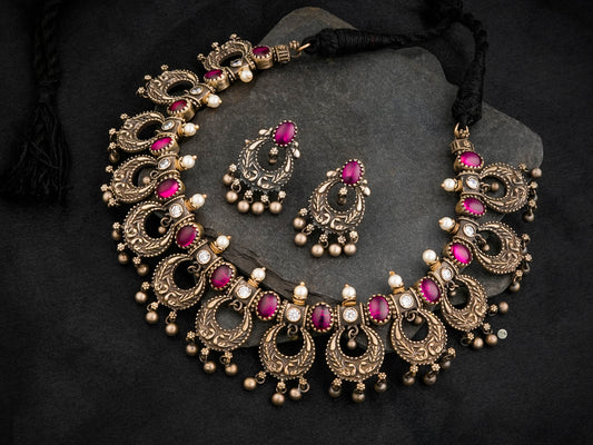 South Indian Chandrika Temple Jewellery Set