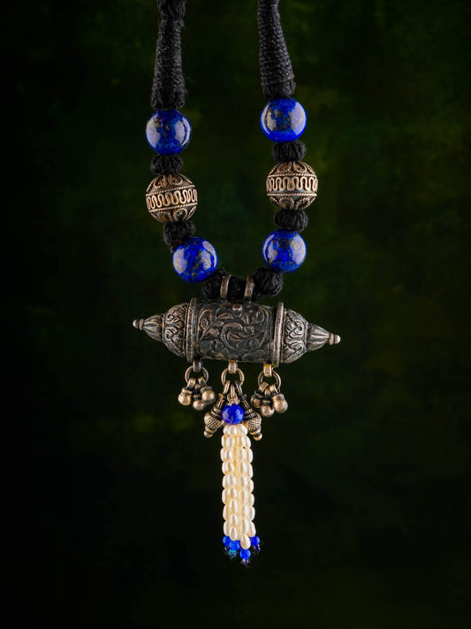 Silver Chitai Pendant Designer Necklace