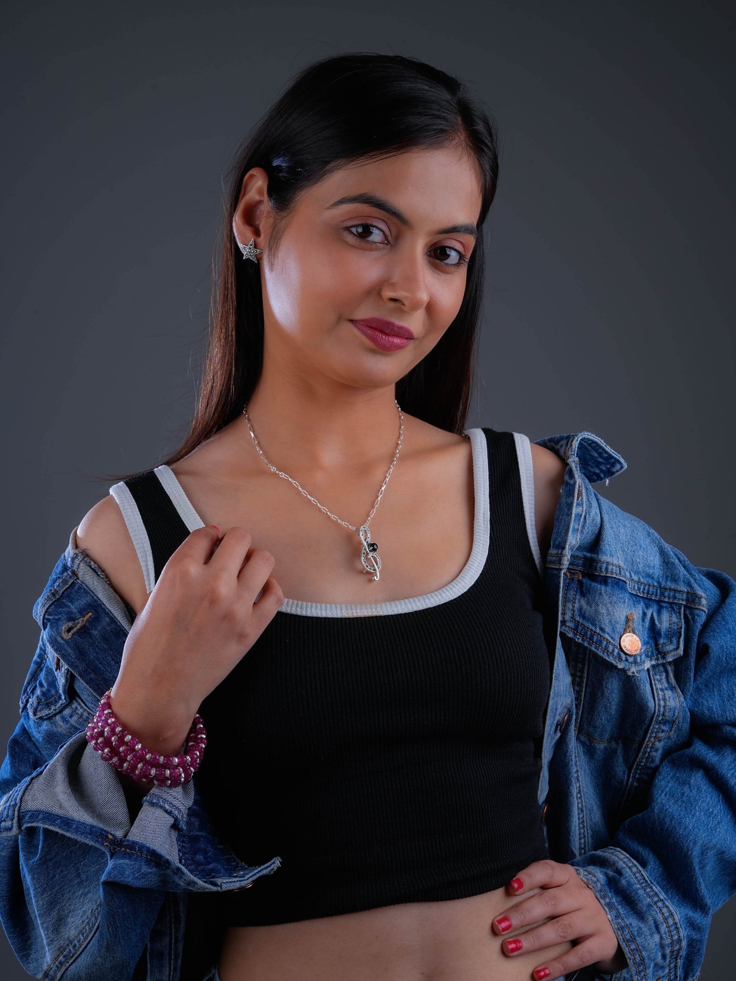 Marcasite Melody Silver Brooch Cum Pendant