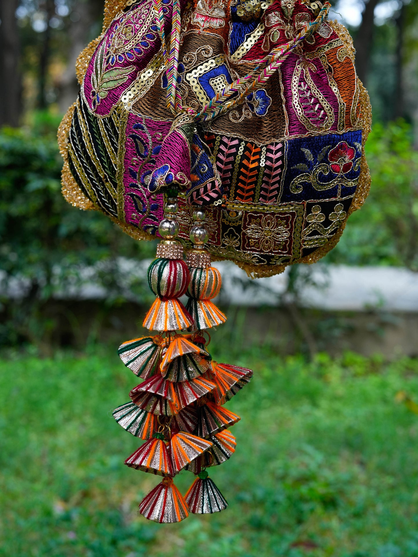 Black Sequinned Potli Bag