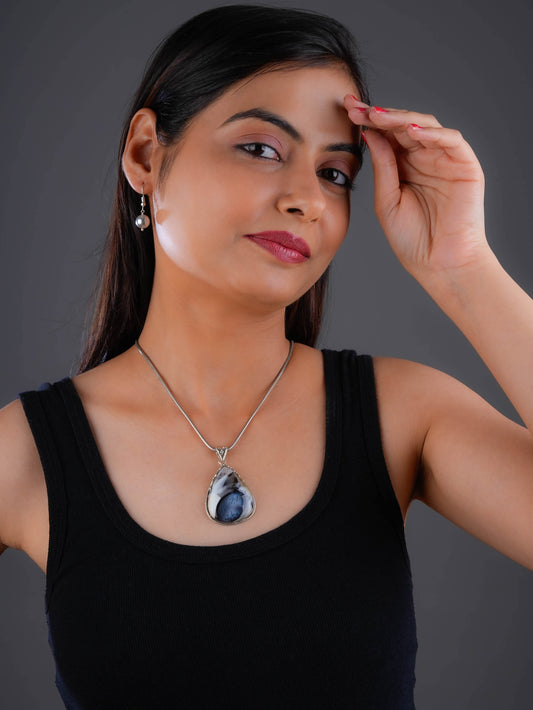 Dendrite Opal Drop Pendant