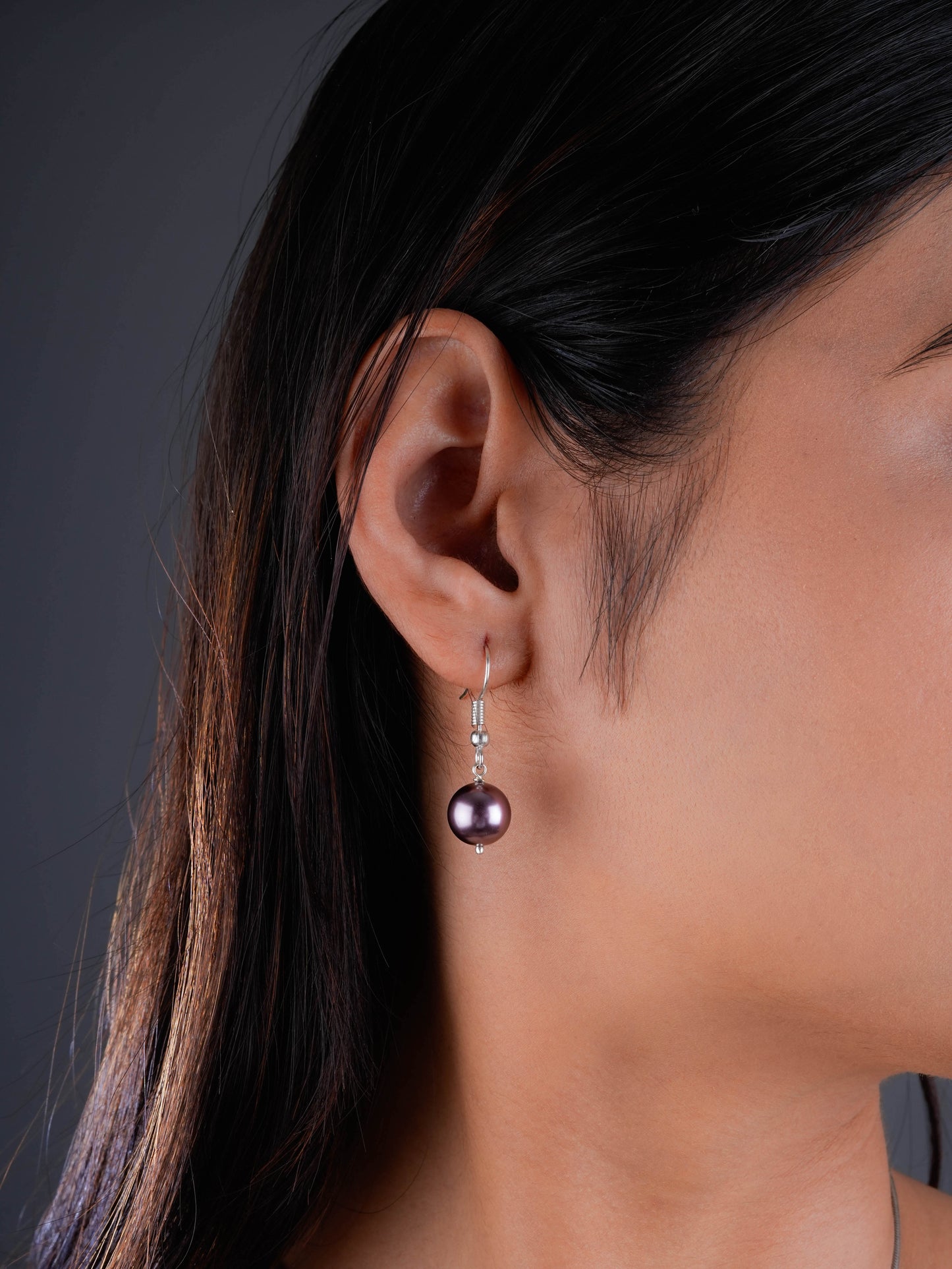 Purple And Violet Pearls Combo Earrings Set