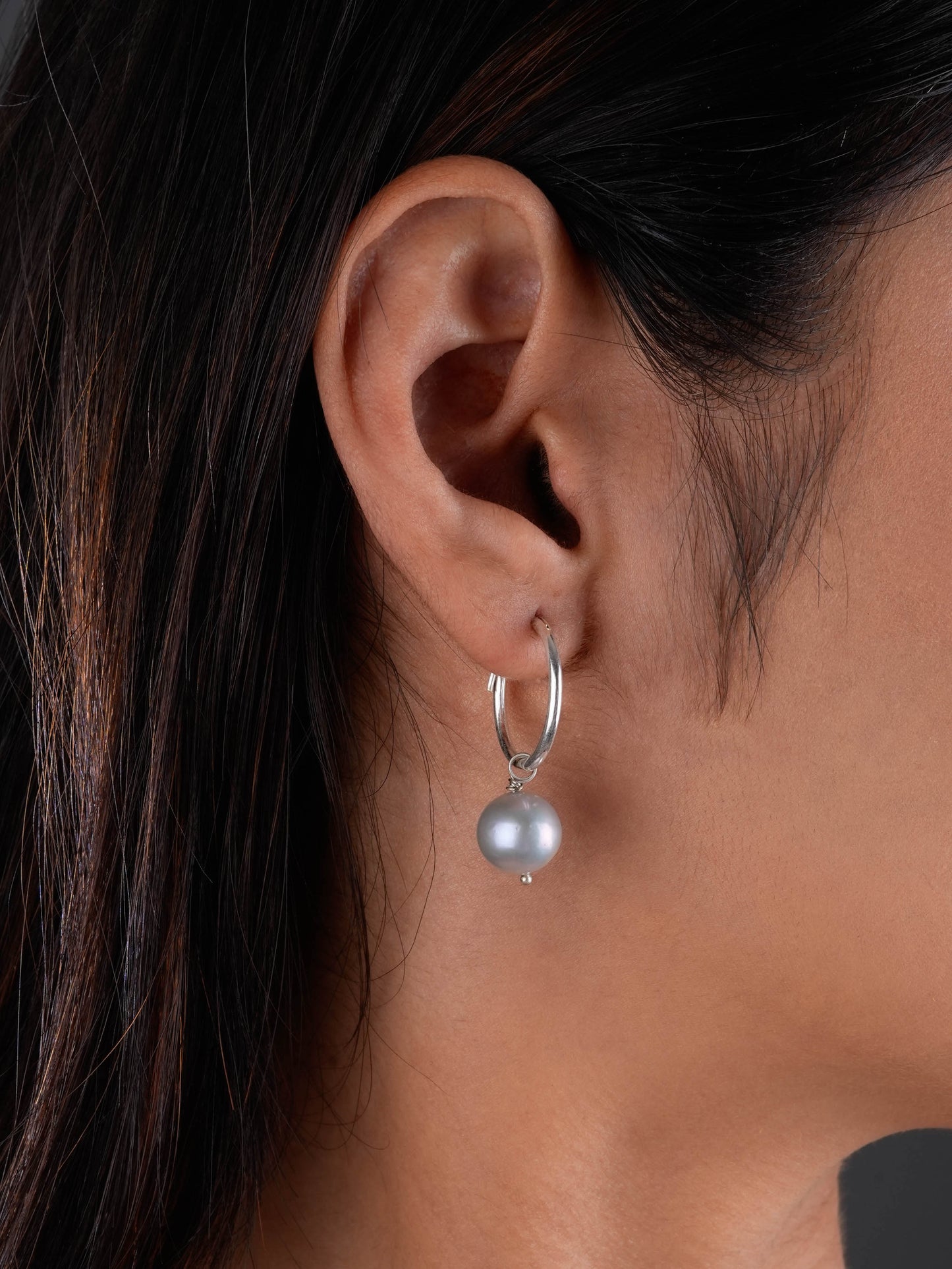 Luna Drops Pearl Hoops