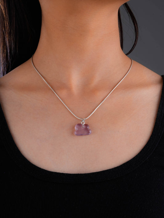 Amethyst Cloud Pendant in Silver