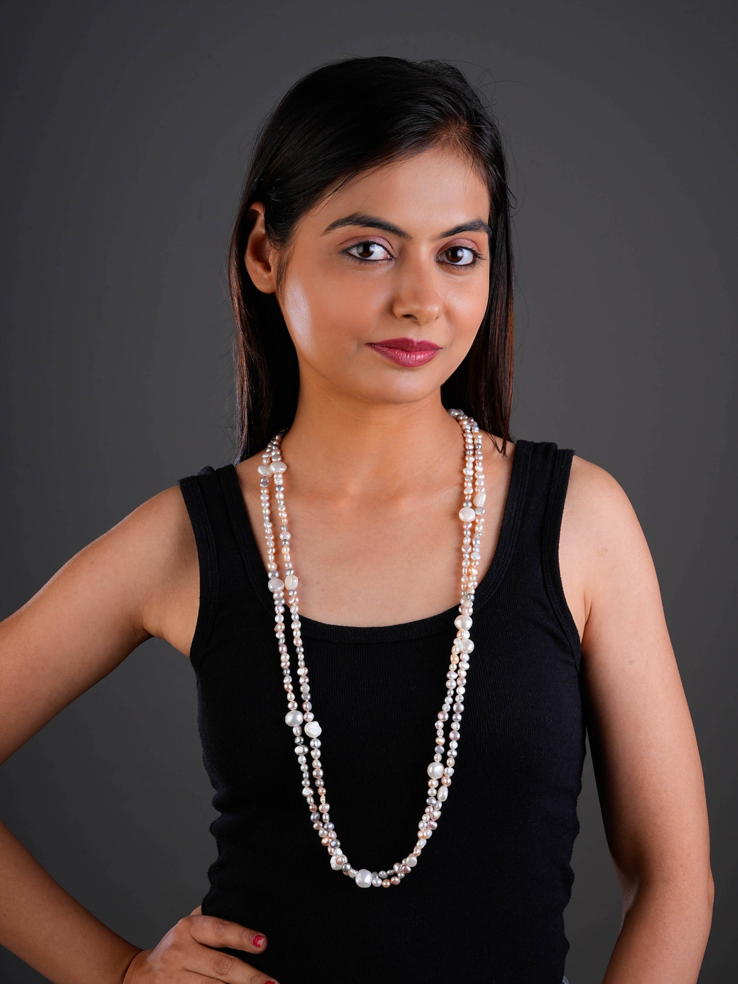 Freshwater Long Pearl Styling Necklace