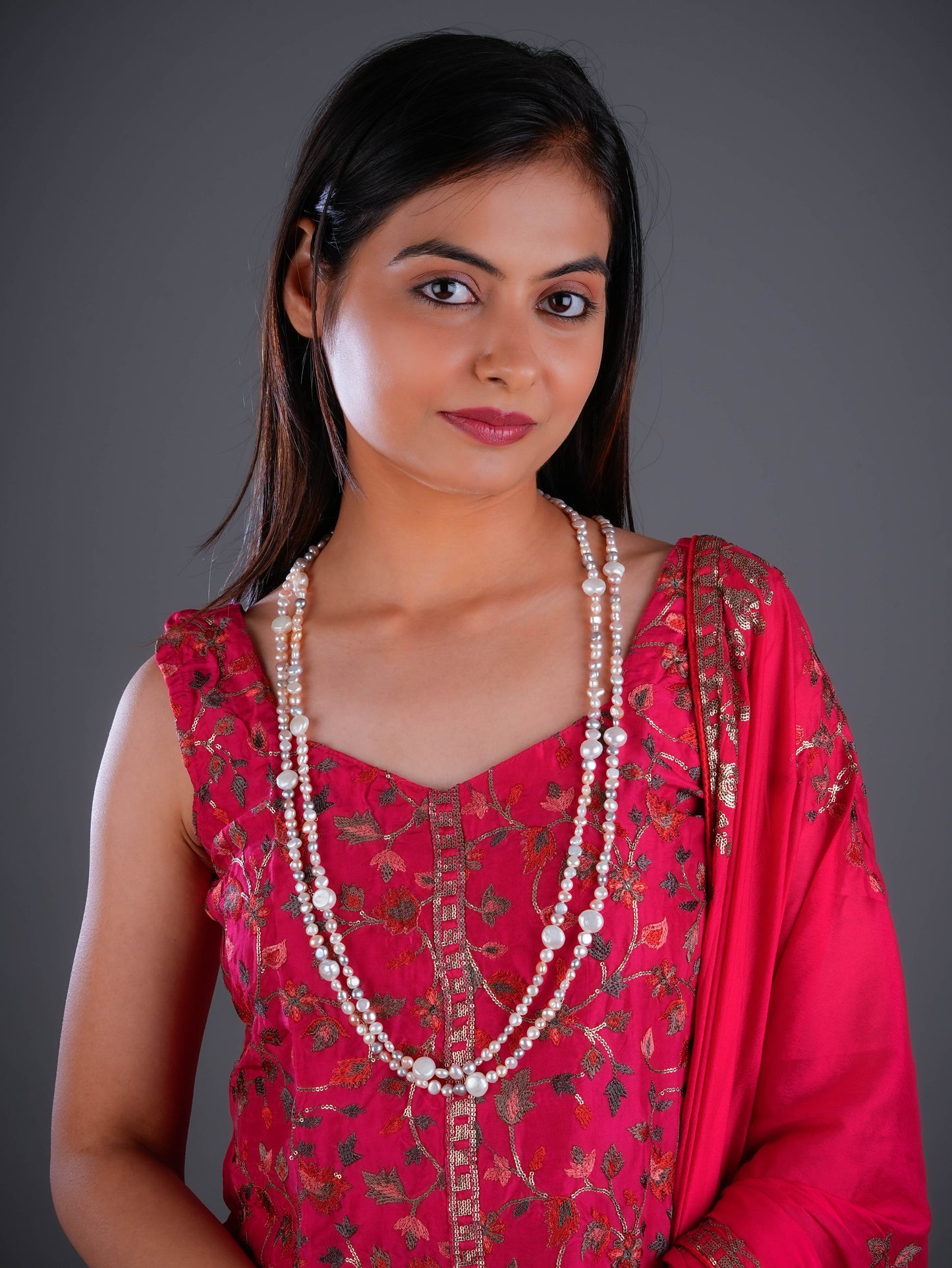 Freshwater Long Pearl Styling Necklace