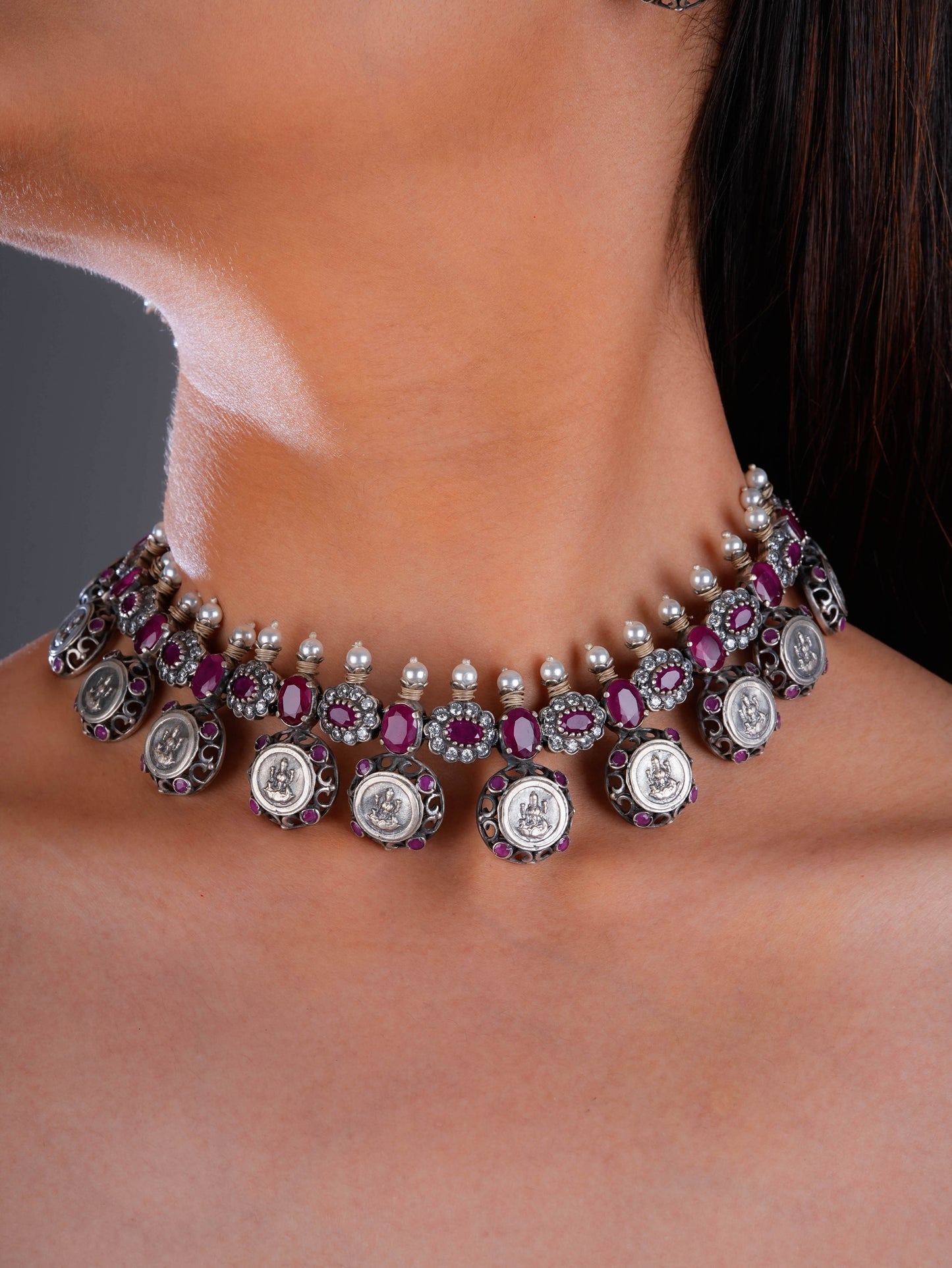 South Indian Lakshmi Temple Jewellery Set