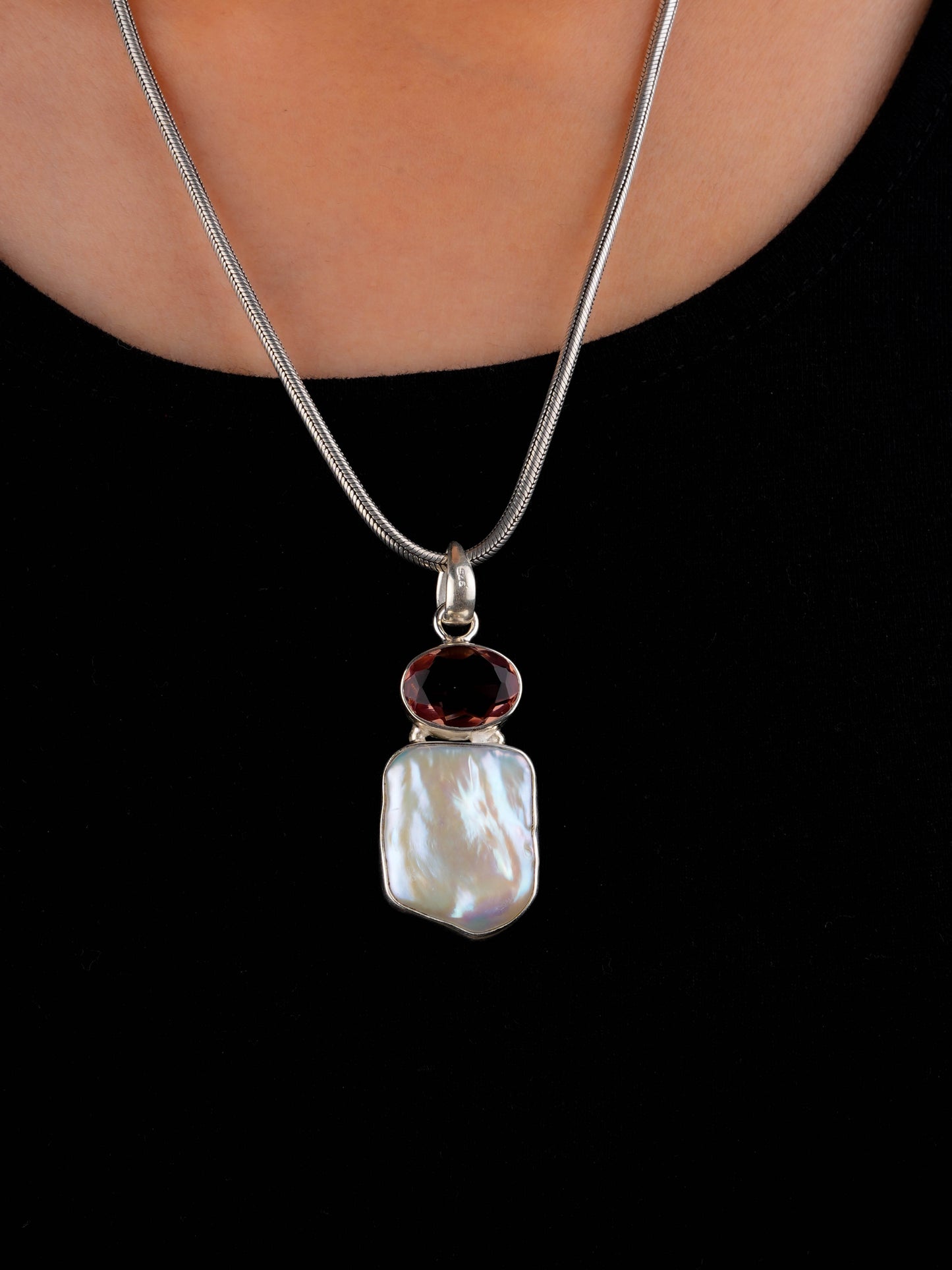 Baroque Pearl Citrine Pendant