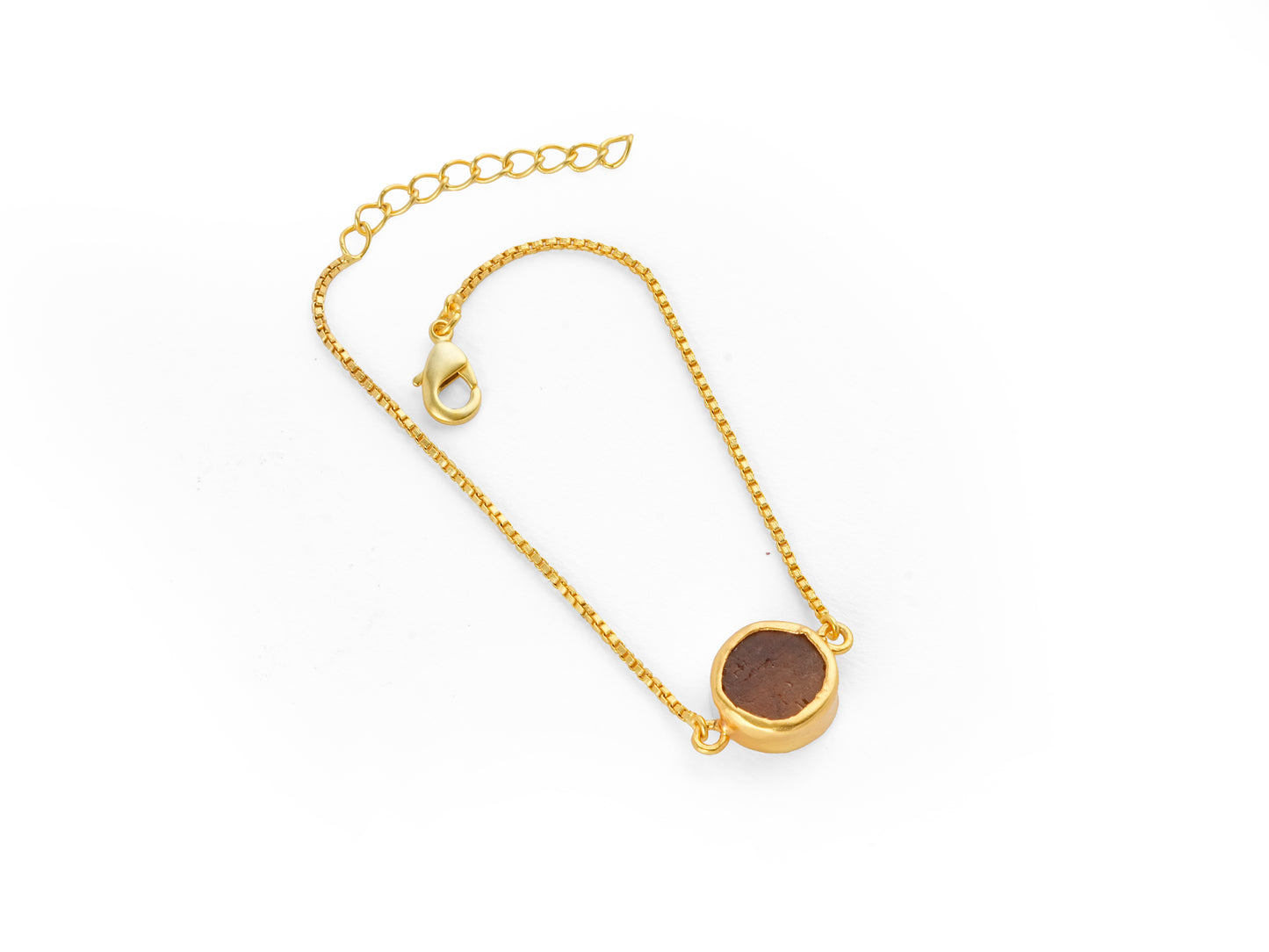 Uncut Round Citrine Bracelet