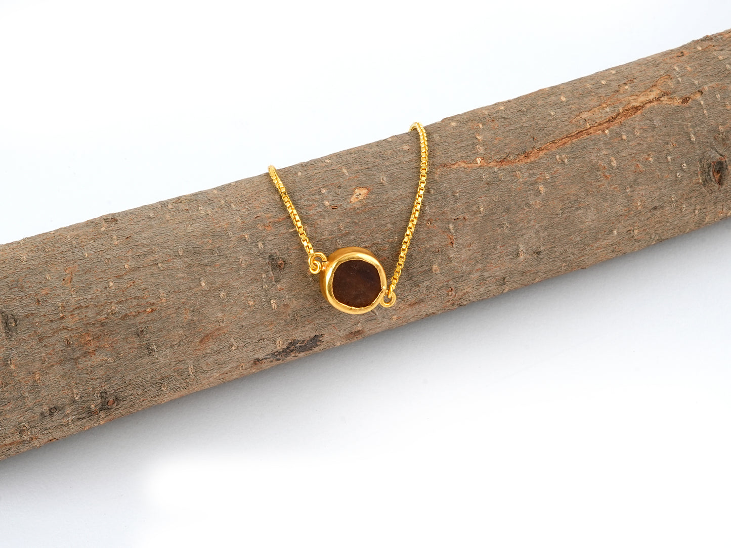 Uncut Round Citrine Bracelet